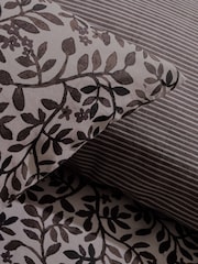 2 Pack Chocolate Brown Trailing Leaf Cotton Bed Set - Image 7 of 11