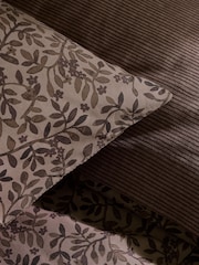 2 Pack Chocolate Brown Trailing Leaf Cotton Bed Set - Image 9 of 11