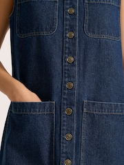 Albaray Blue Denim 4 Pocket Short Dress - Image 3 of 4