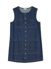 Albaray Blue Denim 4 Pocket Short Dress - Image 4 of 4