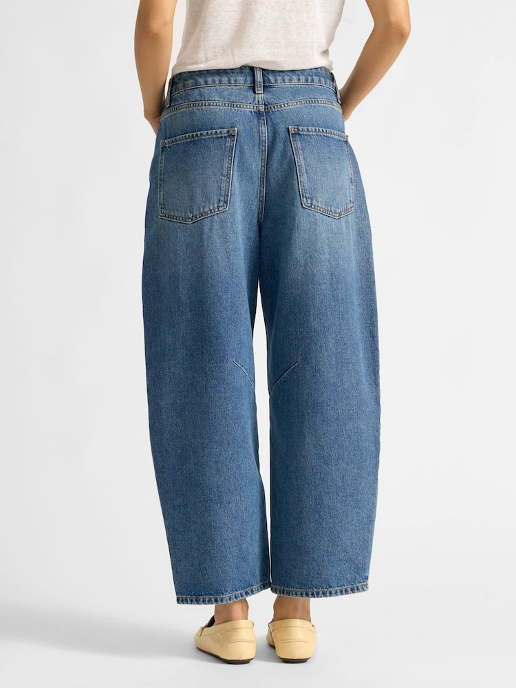 Albaray Blue Barrel Jean Mid Wash Jeans - Image 2 of 4