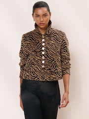 Lipsy Animal Print Collared Jacket - Image 2 of 7