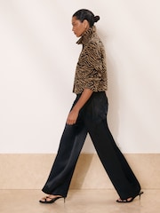 Lipsy Animal Print Collared Jacket - Image 4 of 7