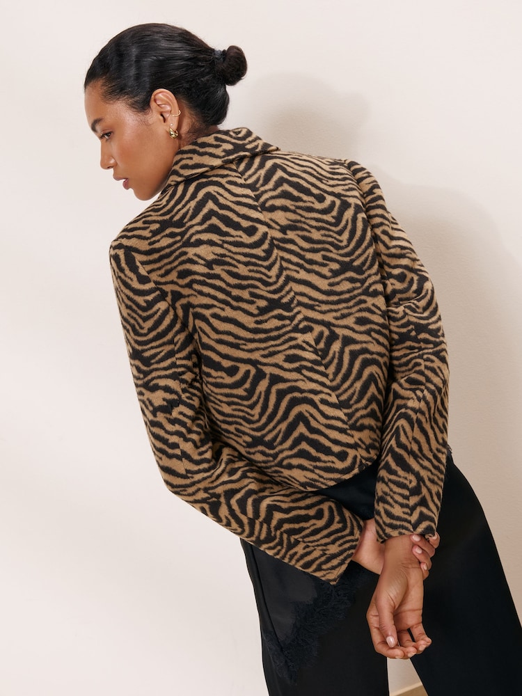 Lipsy Animal Print Collared Jacket - Image 7 of 7 Lipsy Animal Print Collared Jacket - Image 7 of 7