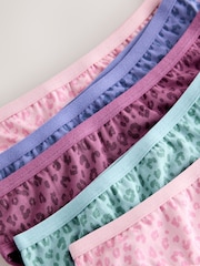 Animal Print Bikini Briefs 5 Pack (3-16yrs) - Image 8 of 9