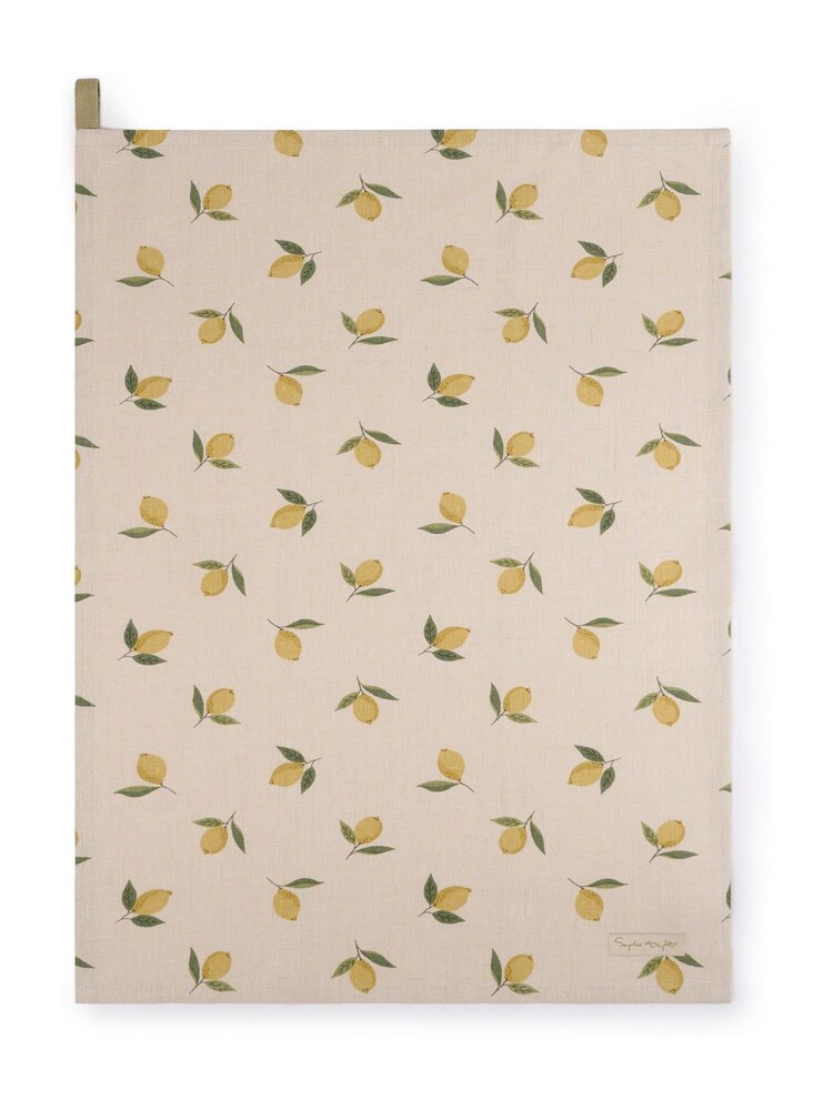 Sophie Allport Lemons Linen Tea Towel - Imagen 3 de 3
