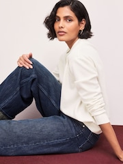 Ecru Supersoft Crew Neck Long Sleeve Jumper - Image 3 of 8