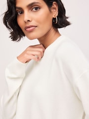 Ecru Supersoft Crew Neck Long Sleeve Jumper - Image 5 of 8