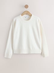 Ecru Supersoft Crew Neck Long Sleeve Jumper - Image 6 of 8