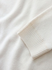 Ecru Supersoft Crew Neck Long Sleeve Jumper - Image 7 of 8