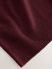 Burgundy Red Supersoft V-Neck Long Sleeve Jumper - Image 8 of 9