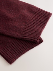 Burgundy Red Supersoft V-Neck Long Sleeve Jumper - Image 9 of 9