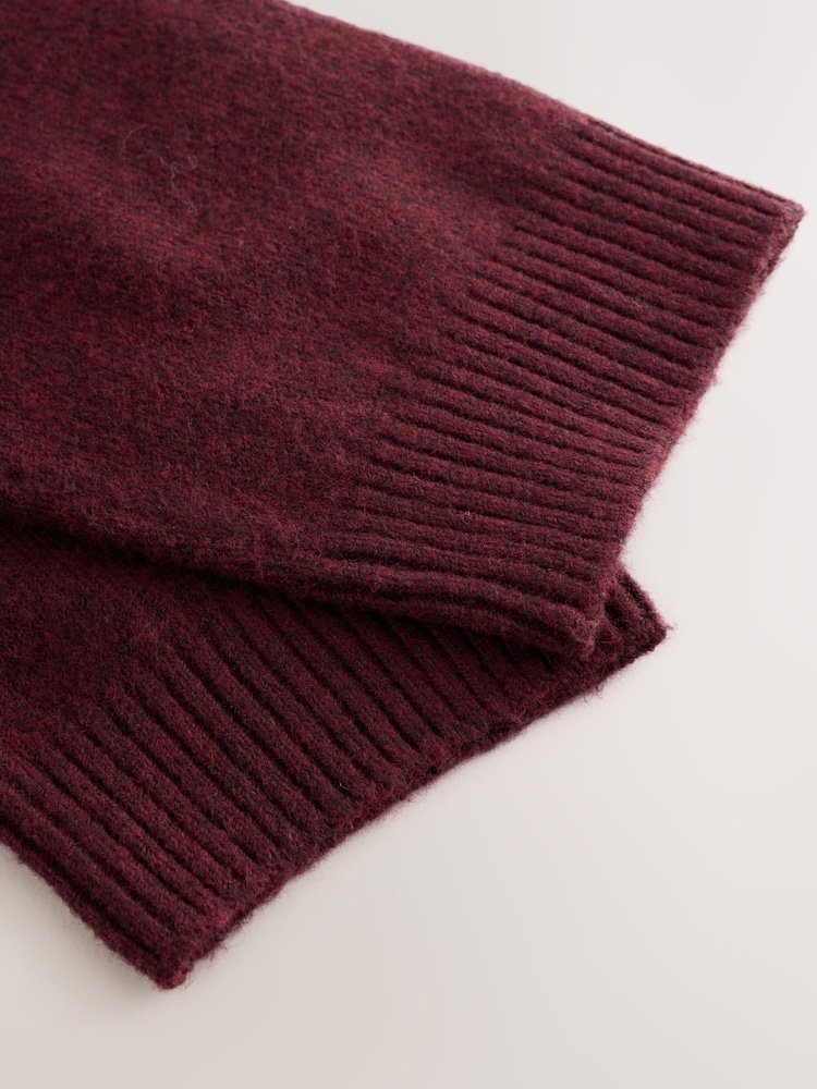 Burgundy Red Supersoft V-Neck Long Sleeve Jumper - Image 9 of 9 Burgundy Red Supersoft V-Neck Long Sleeve Jumper - Image 9 of 9