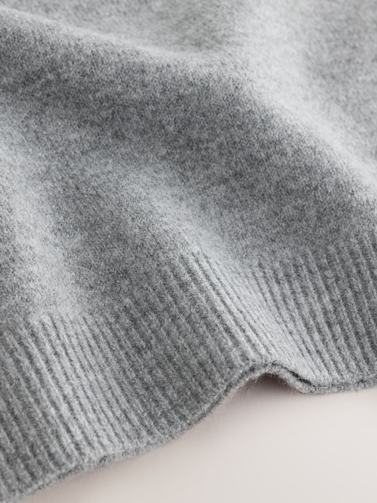 Grey Marl Supersoft Short Sleeve Knitted T-Shirt - Image 9 of 9