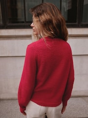 Red Bear Graphic Crew Neck Long Sleeve Knitted Jumper - Image 3 of 8