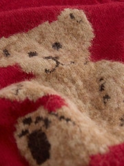 Red Bear Graphic Crew Neck Long Sleeve Knitted Jumper - Image 7 of 8