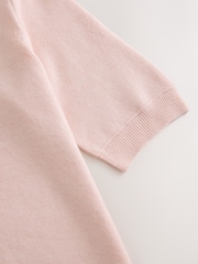 Light Pink Supersoft Short Sleeve Knitted Jumper - Image 7 of 8