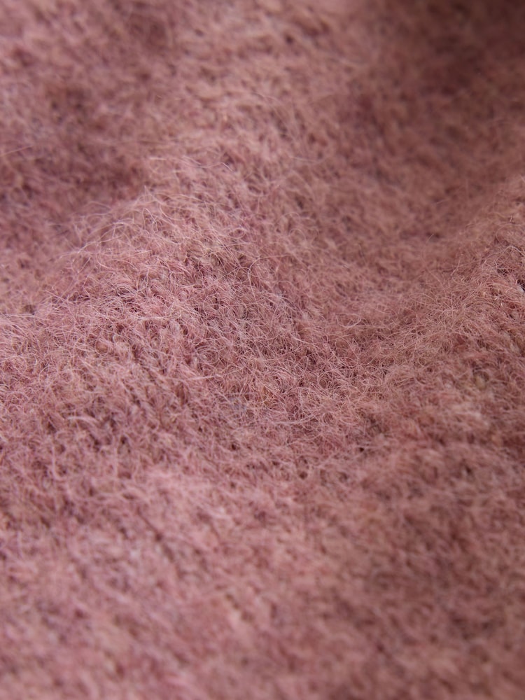 Mauve-Pink - Long Sleeve Crew Neck Knitted Jumper - Bild 7 von 7 Mauve-Pink - Long Sleeve Crew Neck Knitted Jumper - Bild 7 von 7