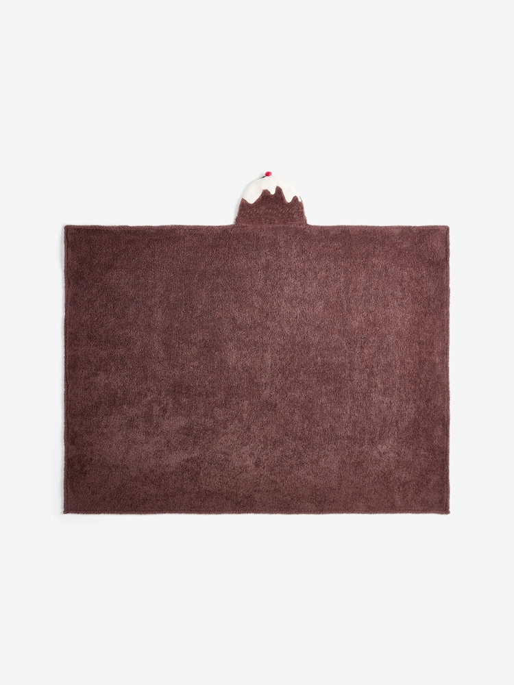 Brown Christmas Pudding Hooded Throw - Image 1 of 3 Brown Christmas Pudding Hooded Throw - Image 1 of 3