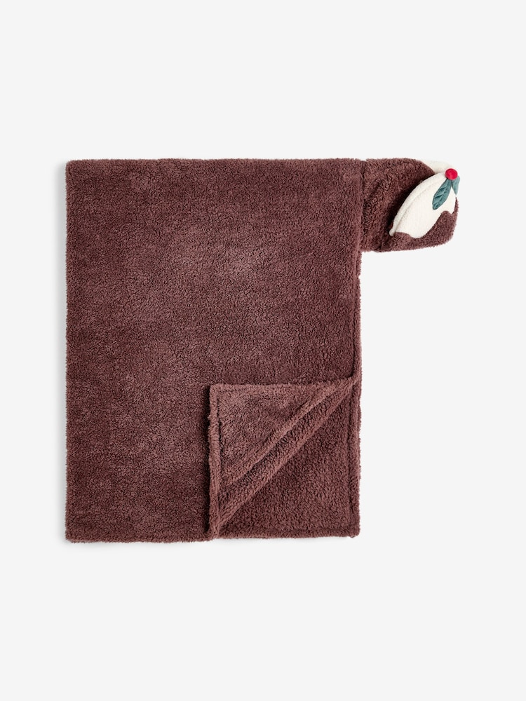 Brown Christmas Pudding Hooded Throw - Image 2 of 3 Brown Christmas Pudding Hooded Throw - Image 2 of 3