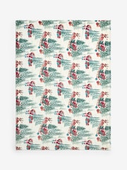 Red Christmas Santa Cosy Fleece Throw - Image 1 of 3