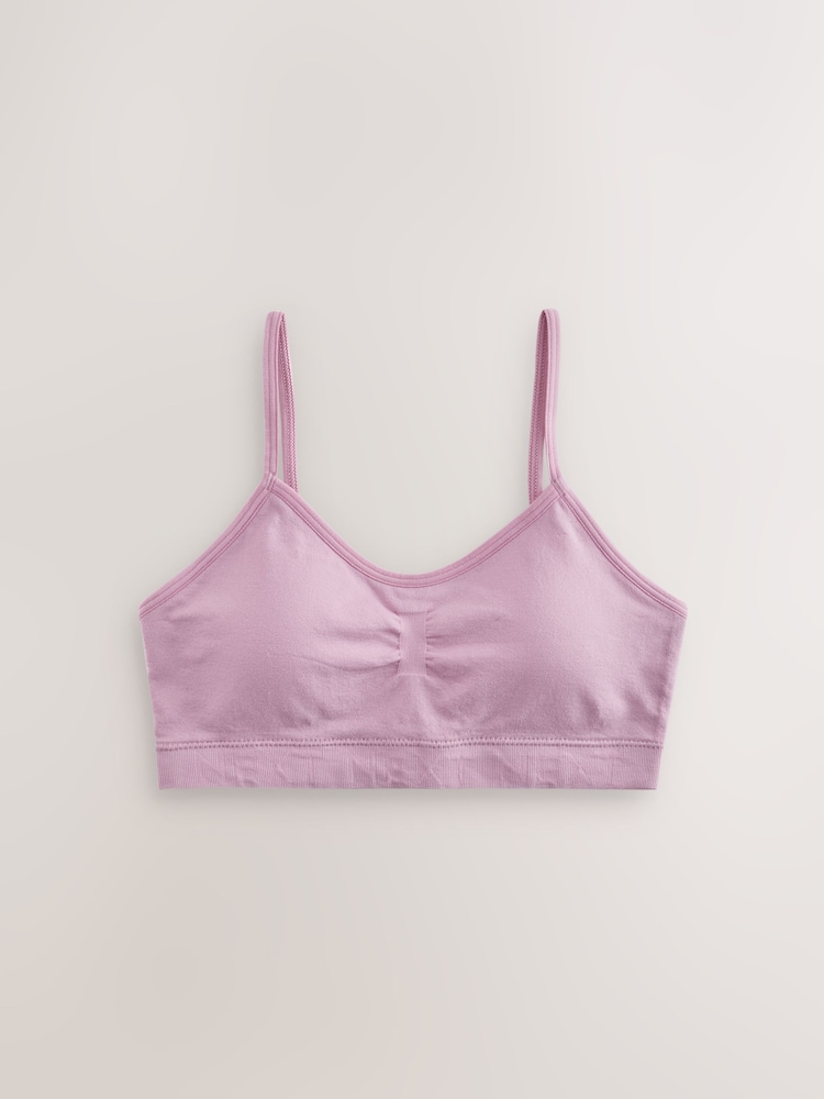 Pink/Purple Seam Free Crop Tops 2 Pack (7-16yrs) - Image 2 of 6 Pink/Purple Seam Free Crop Tops 2 Pack (7-16yrs) - Image 2 of 6