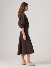 Levi's® Dark  Brown Iconic Western Long Maxi Skirt - Image 4 of 6