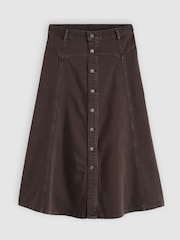 Levi's® Dark  Brown Iconic Western Long Maxi Skirt - Image 5 of 6