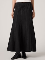 Levi's® Black Fit and Flare Midi Skirt - Image 1 of 6