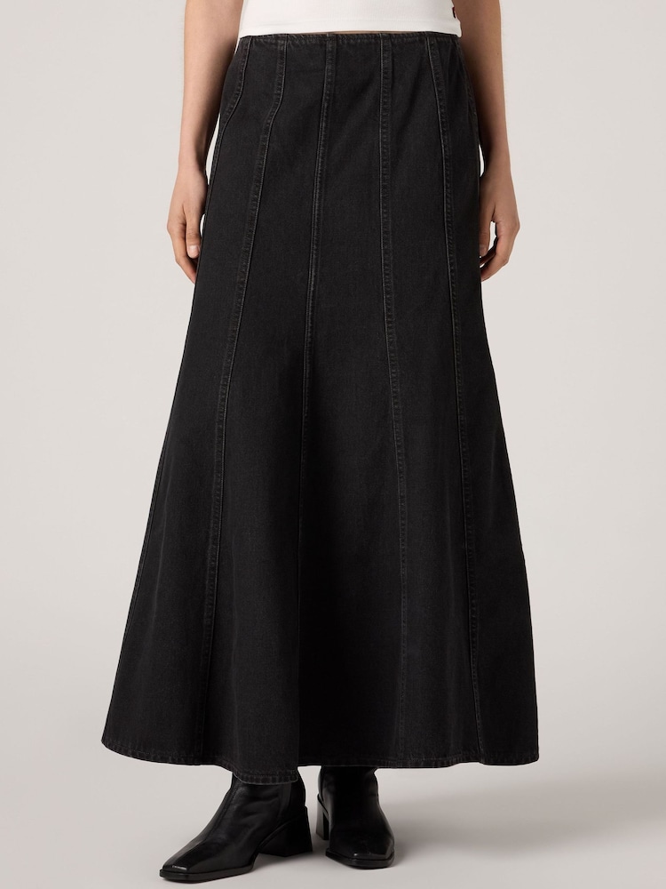 Levi's® Black Fit and Flare Midi Skirt - Image 1 of 6