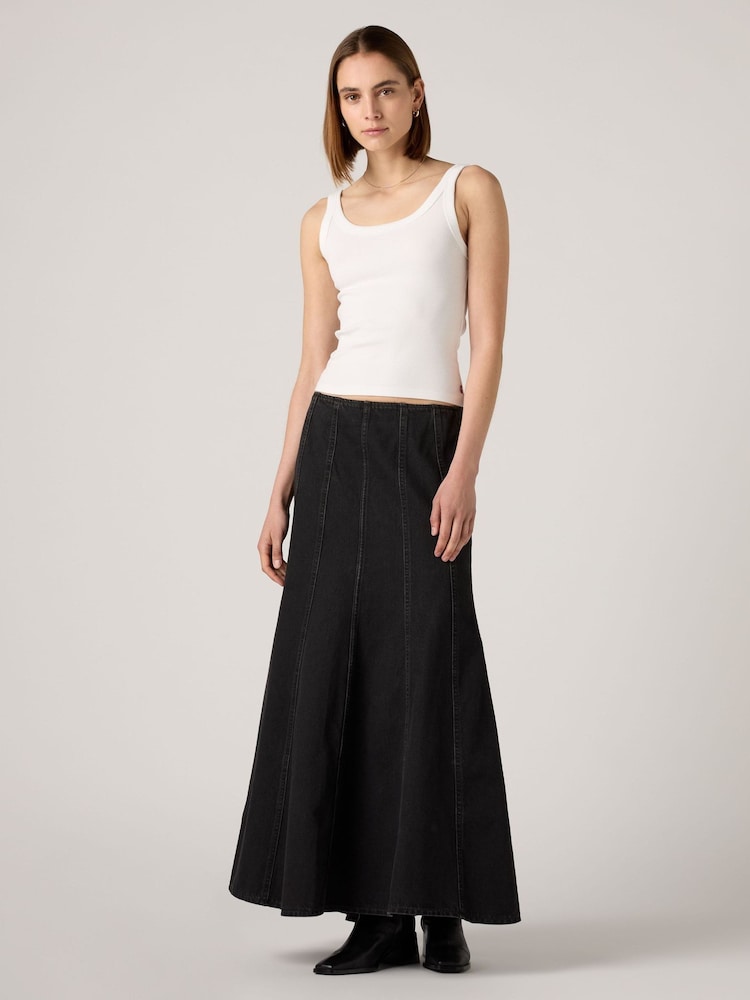 Levi's® Black Fit and Flare Midi Skirt - Image 2 of 6