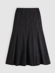 Levi's® Black Fit and Flare Midi Skirt - Image 5 of 6