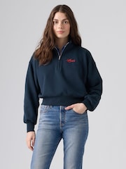 Modrá - ® Volná mikina Levi's s grafikou a 1/4 zipem - Obrázek 1 z 5