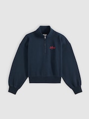 Modrá - ® Volná mikina Levi's s grafikou a 1/4 zipem - Obrázek 4 z 5