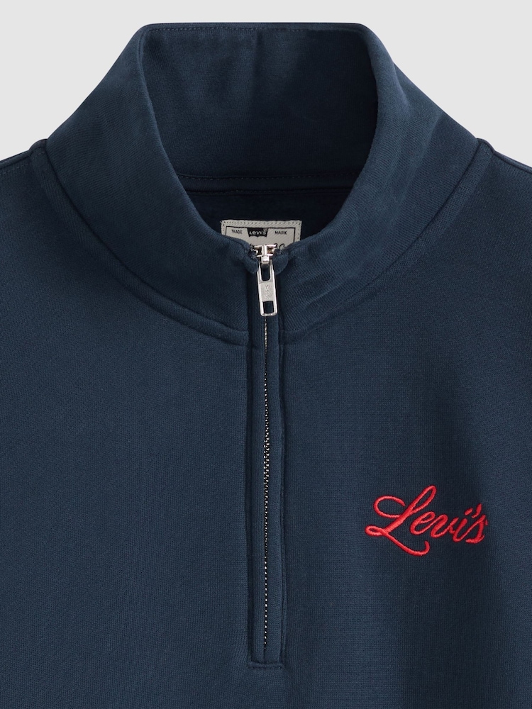 Modrá - ® Volná mikina Levi's s grafikou a 1/4 zipem - Obrázek 5 z 5
