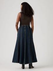 Levi's® Blue Fit and Flare Midi Skirt - Image 3 of 6