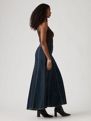 Levi's® Blue Fit and Flare Midi Skirt - Image 4 of 6