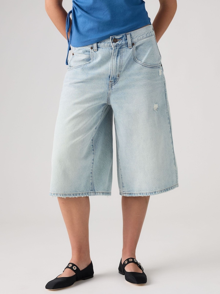 Levi's® Blue Baggy Jort Shorts - Image 1 of 4