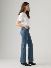 Levi's® Mid Blue Denim 723™ High Rise Straight Jeans - Image 4 of 6
