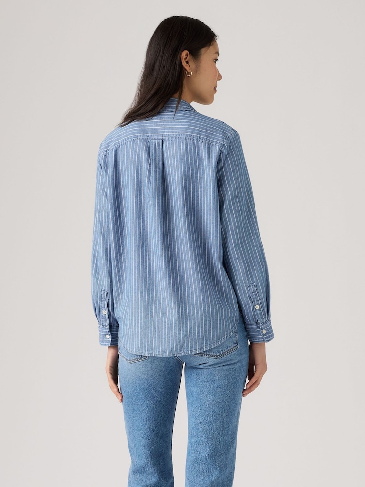 Levi's® Blue Elaine Utility Shirt - Image 2 of 5