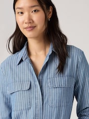Levi's® Blue Elaine Utility Shirt - Image 3 of 5