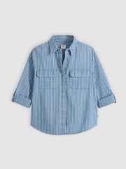 Levi's® Blue Elaine Utility Shirt - Image 4 of 5