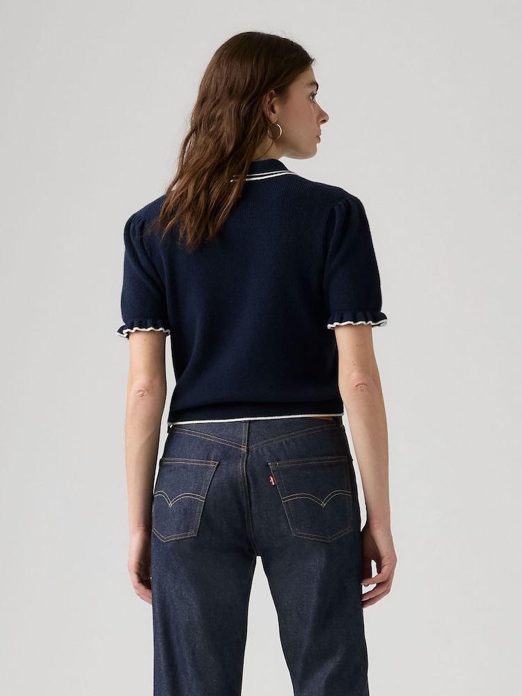 Levi's® Blue Short Sleeve Polo Shirt - Image 2 of 5
