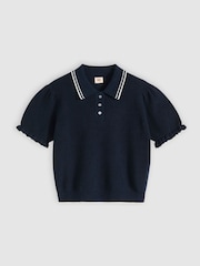 Levi's® Blue Short Sleeve Polo Shirt - Image 4 of 5