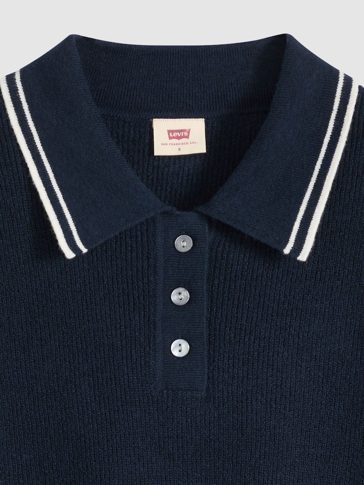Levi's® Blue Short Sleeve Polo Shirt - Image 5 of 5