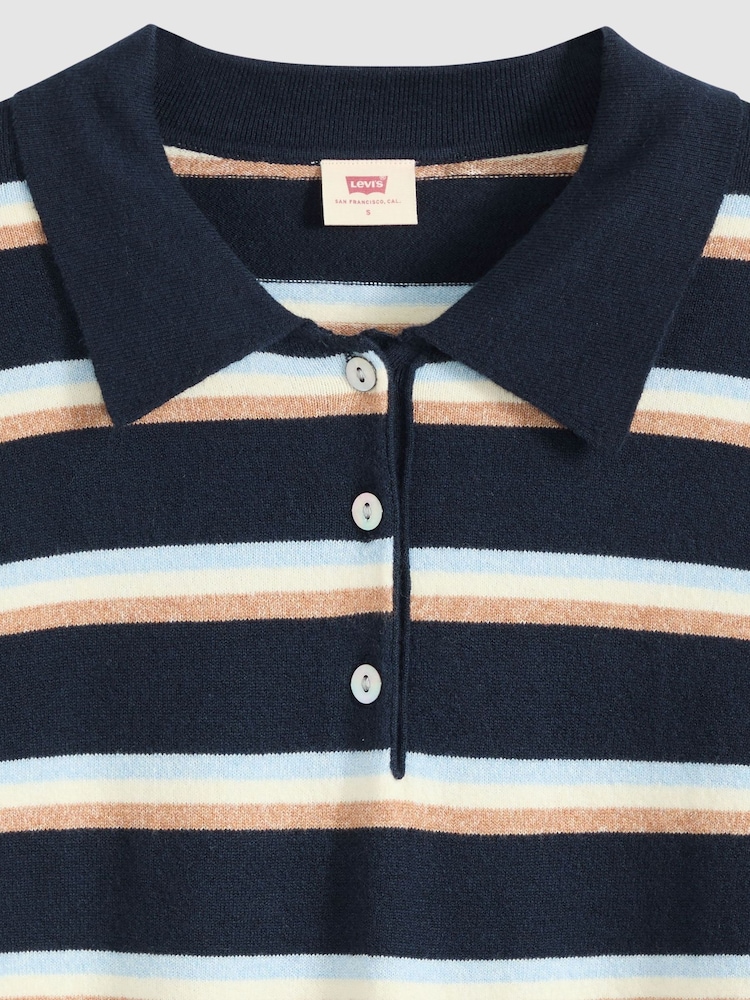 Levi's® Navy Supersoft Long-Sleeve Polo Shirt - Image 6 of 6