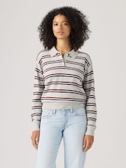 Levi's® Grey Soft Long Sleeve Polo Shirt - Image 1 of 5