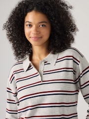 Levi's® Grey Soft Long Sleeve Polo Shirt - Image 3 of 5