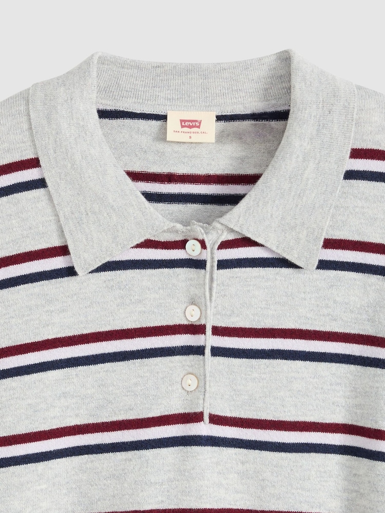 Levi's® Grey Soft Long Sleeve Polo Shirt - Image 5 of 5