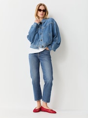 Levi's Blue Wedgie High Waisted Straight Jeans - Image 1 of 4